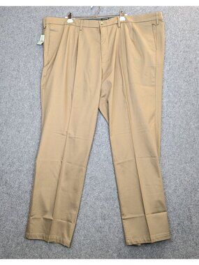 Dockers Mens Signature Iron Free Khaki Pants Big Tall Classic Fit Pleated 52x34